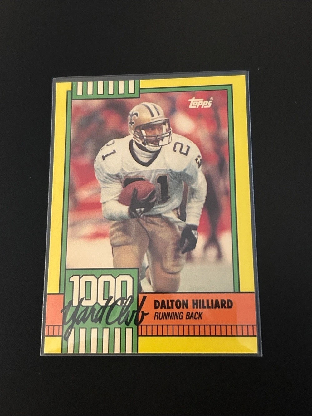 Topps 1990 1000 Yard Club Dalton Hilliard #9 New Orleans Saints